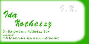 ida notheisz business card